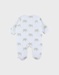 Witte velours pyjama met Bali olifantprint
