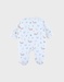 Babypyjama met wit fluwelen motief
