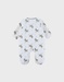 Babypyjama met wit fluwelen motief
