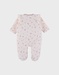 Roze velours pyjama met ruches
