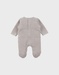 Baby pyjama van beige velours met konijntje
