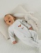 Witte babypyjama met schapenborduursel in fluweel
