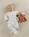 Velours baby pyjama met kattenborduursel

