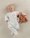 Velours baby pyjama met kattenborduursel
