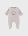 Beige velours pyjama met geborduurde leeuw
