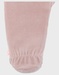 Baby velour sleepsuit with pink bunny detail
