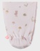 Light pink velour sleepsuit with ruffles
