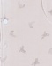 Ivory baby pyjama with seal print in velvet
