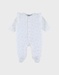 White velour sleepsuit with ruffles
