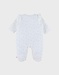 White velour sleepsuit with ruffles