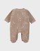 Brown baby pyjama with sheep embroidery in velvet
