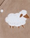 Brown baby pyjama with sheep embroidery in velvet
