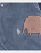 Blue baby pyjama with elephant embroidery in velvet
