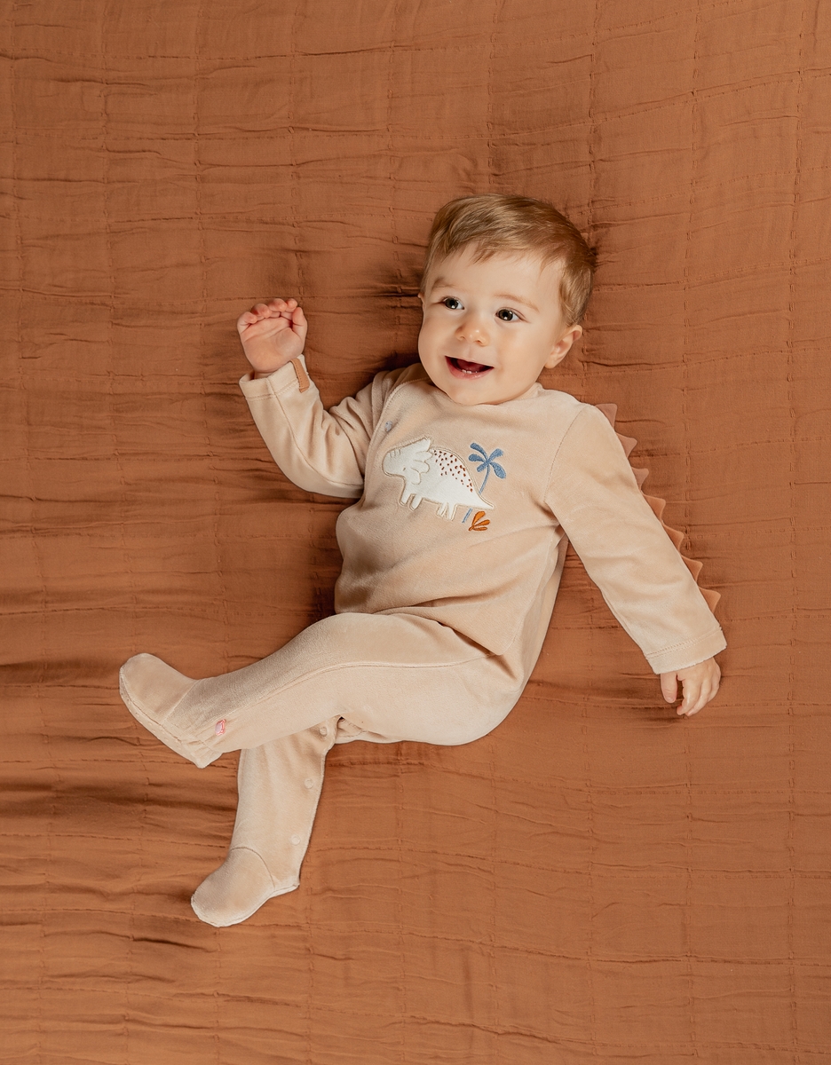 Baby pyjamas, Embroidered Velvet