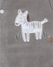Khaki baby pyjama with zebra embroidery in velvet
