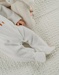 White baby pyjama with sheep embroidery in velvet
