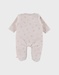 Ecru baby pyjama with seal embroidery in velvet
