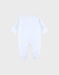 White corduroy baby pyjamas with bunny embroidery

