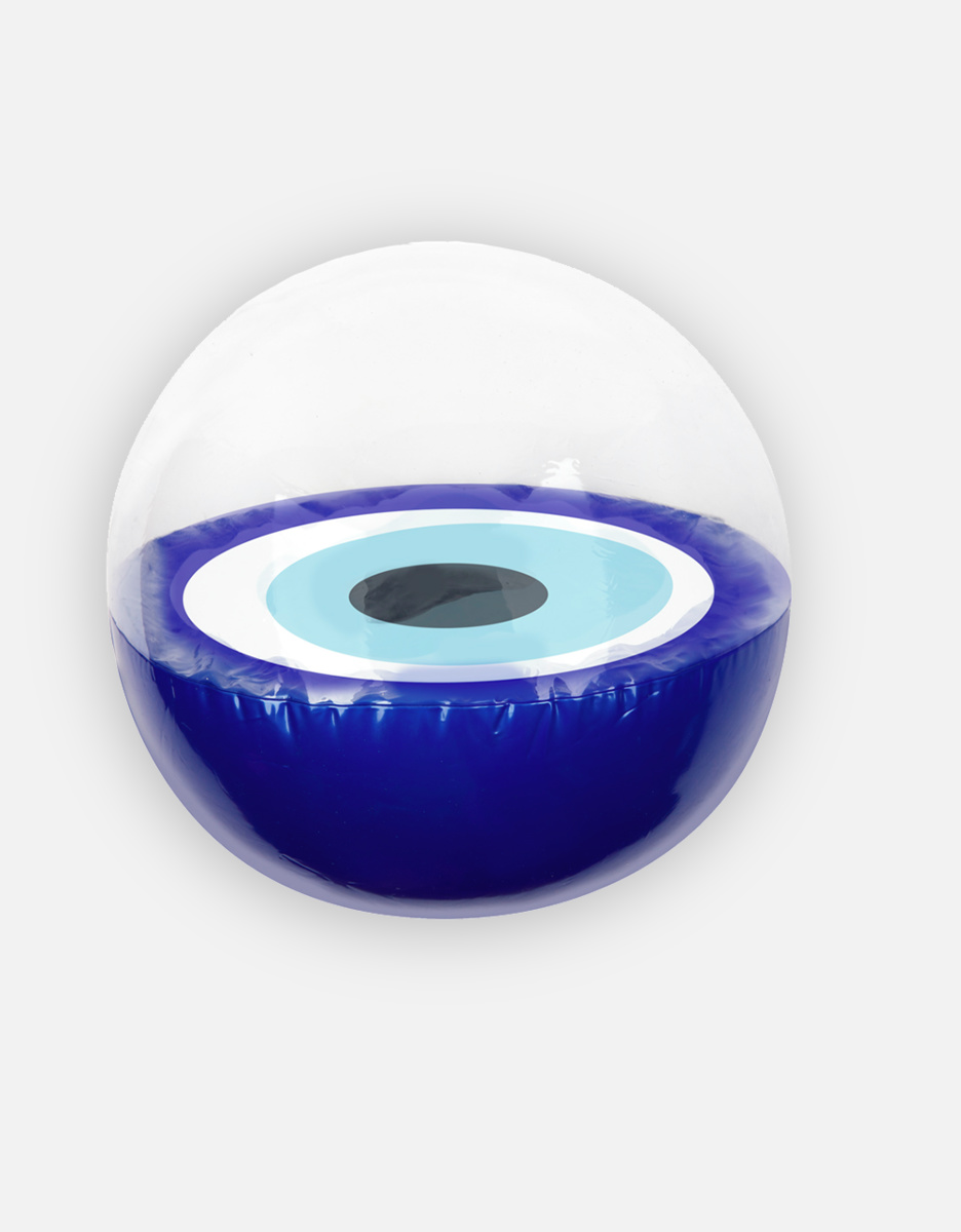Inflatable beach ball, blue