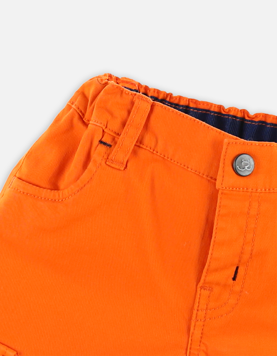 Twill bermuda shorts, bright orange