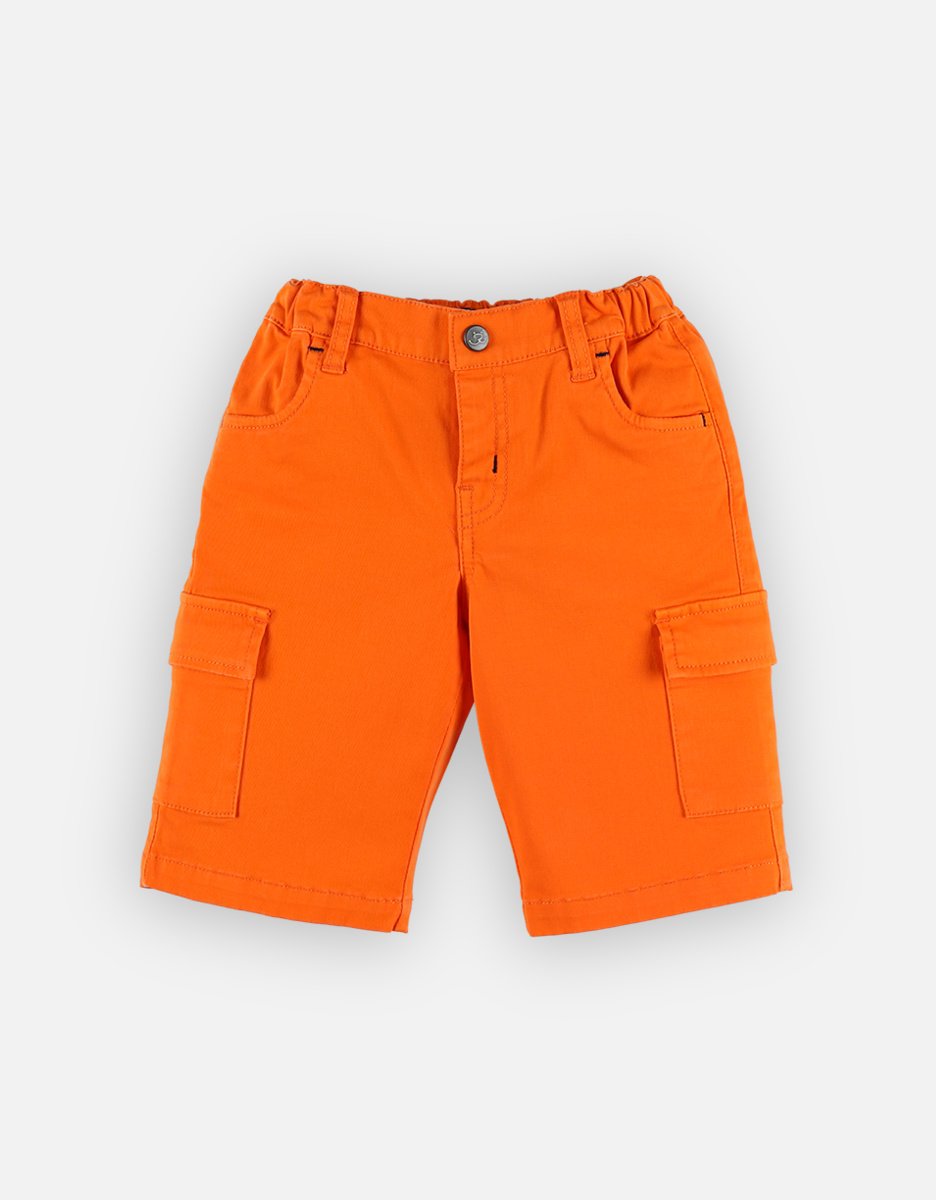 Bermuda en twill, orange vif