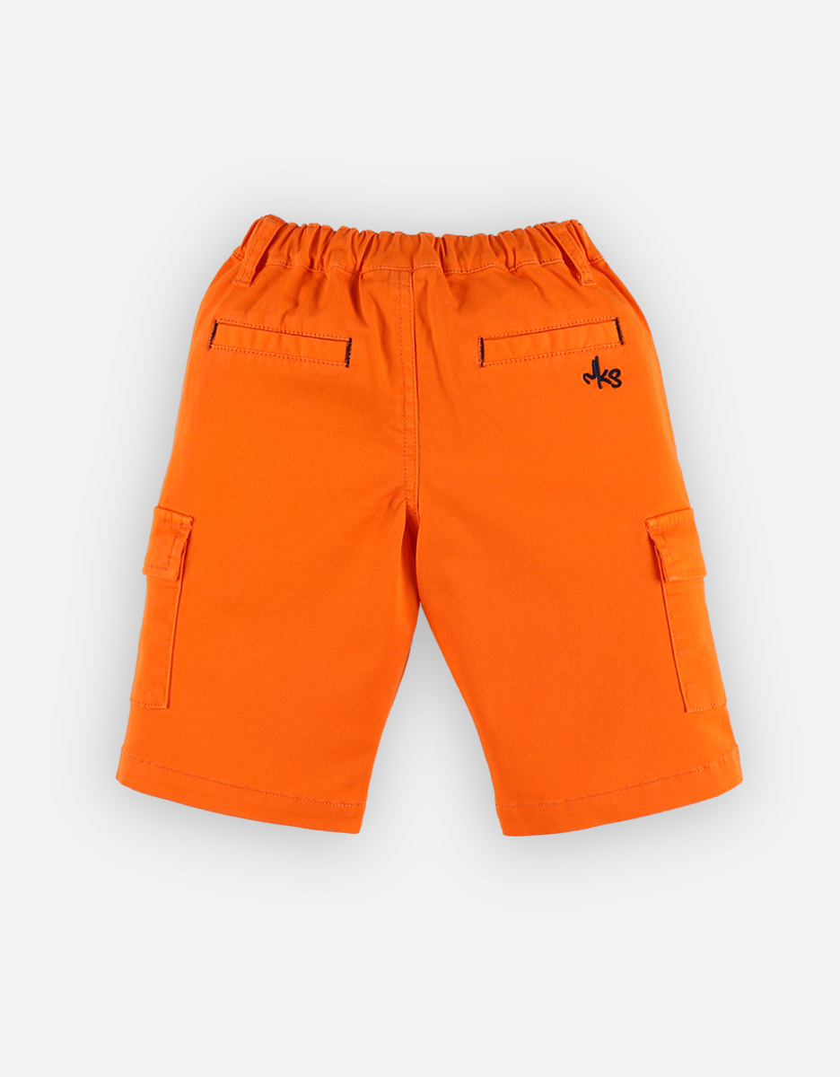 Bermuda en twill, orange vif