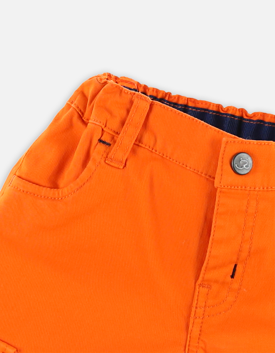 Bermuda en twill, orange vif