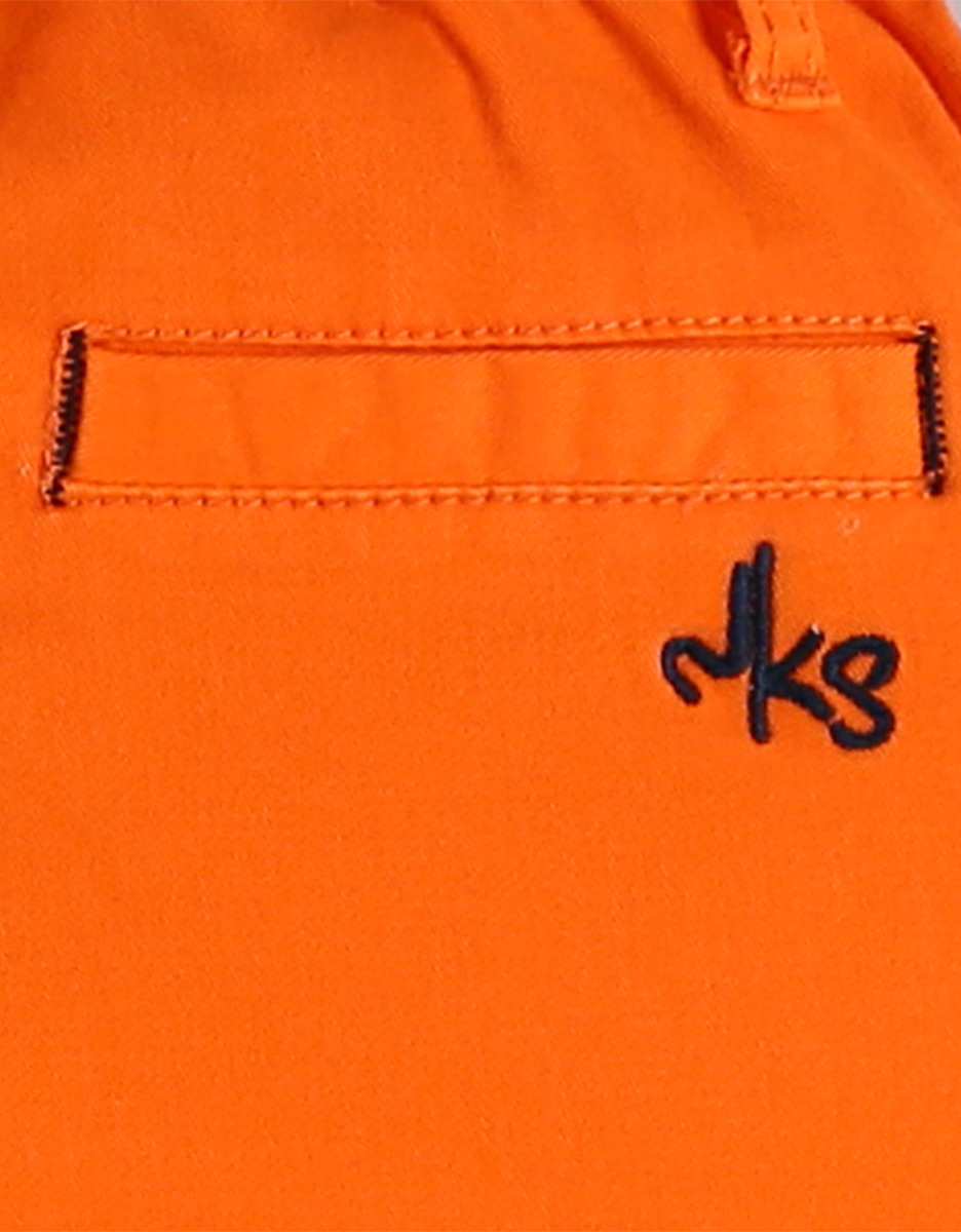 Bermuda en twill, orange vif