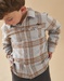 Chemise flannelle à carreaux, gris clair/brun