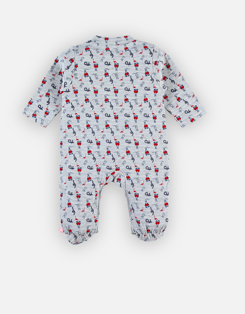 Pyjama dors-bien en jersey, gris clair