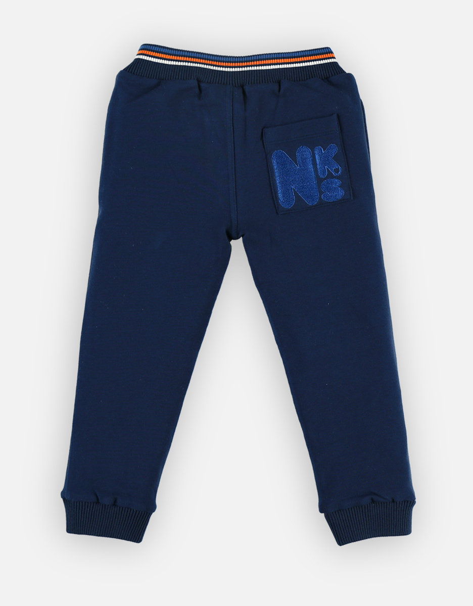French terry jogger pants, navy 