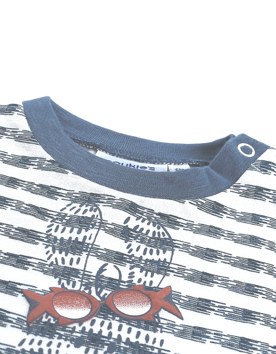 Paco T-shirt met lange mouwen en streepjes