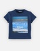 T-shirt en coton BIO, bleu marine