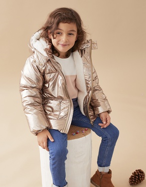 Waterproof coat, golden