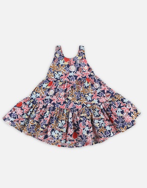 Flowery dress with thin straps