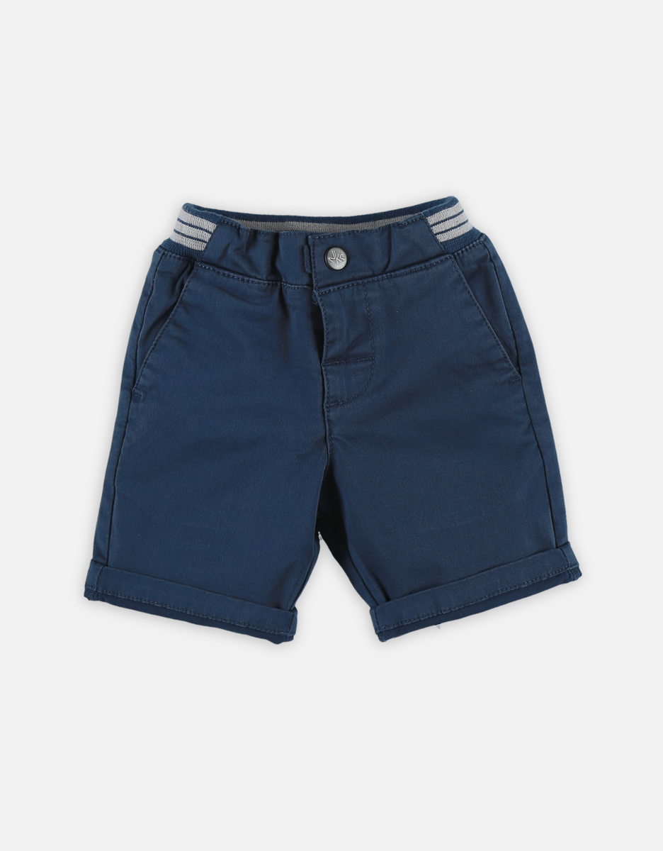 Navy blue cotton bermuda shorts