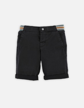 Cachou-coloured cotton bermuda shorts