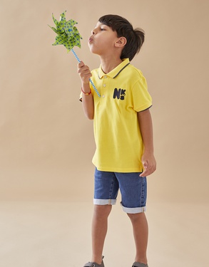 Denim bermuda shorts, blue
