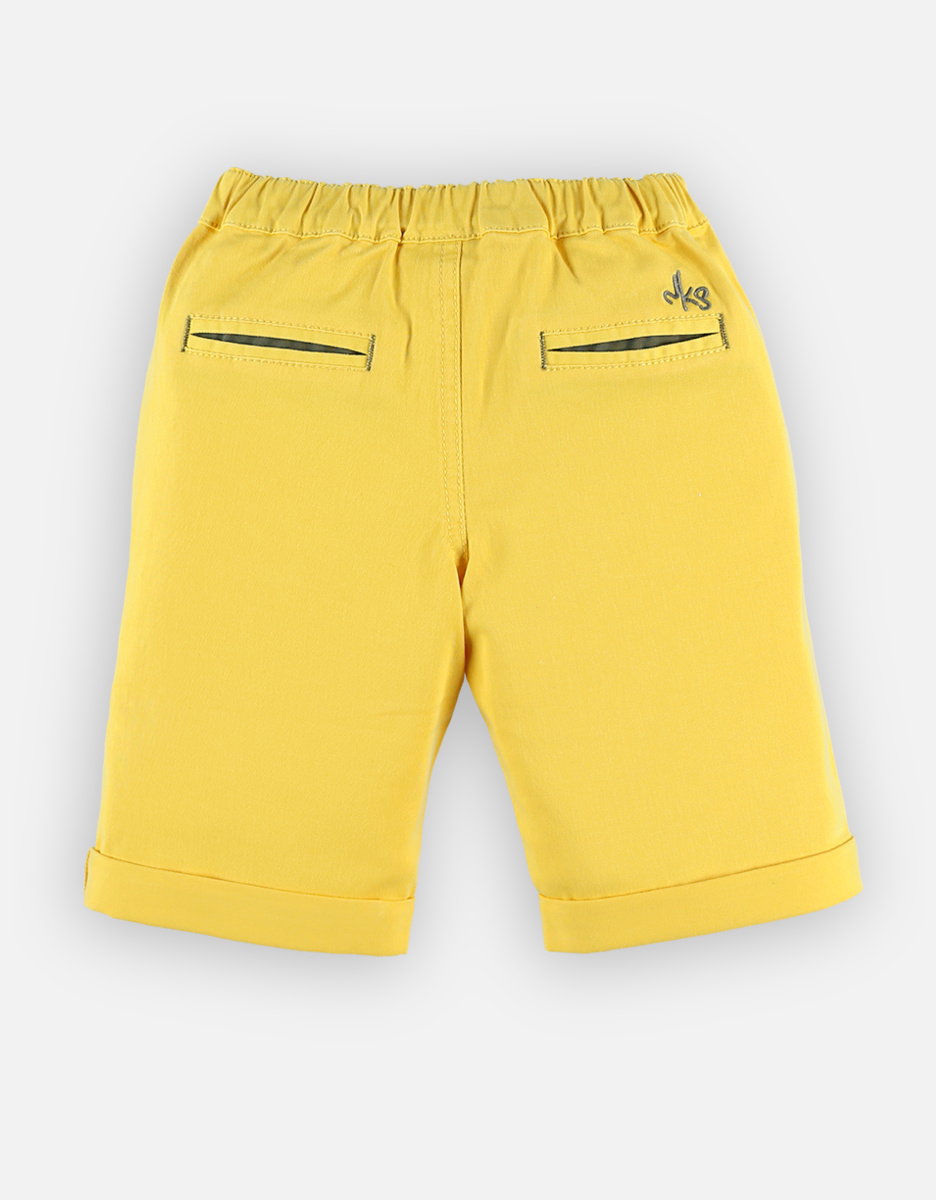 Twill bermuda shorts, yellow