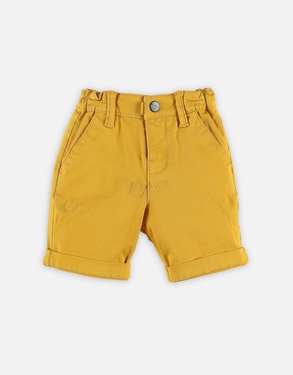 Yellow cotton bermuda shorts