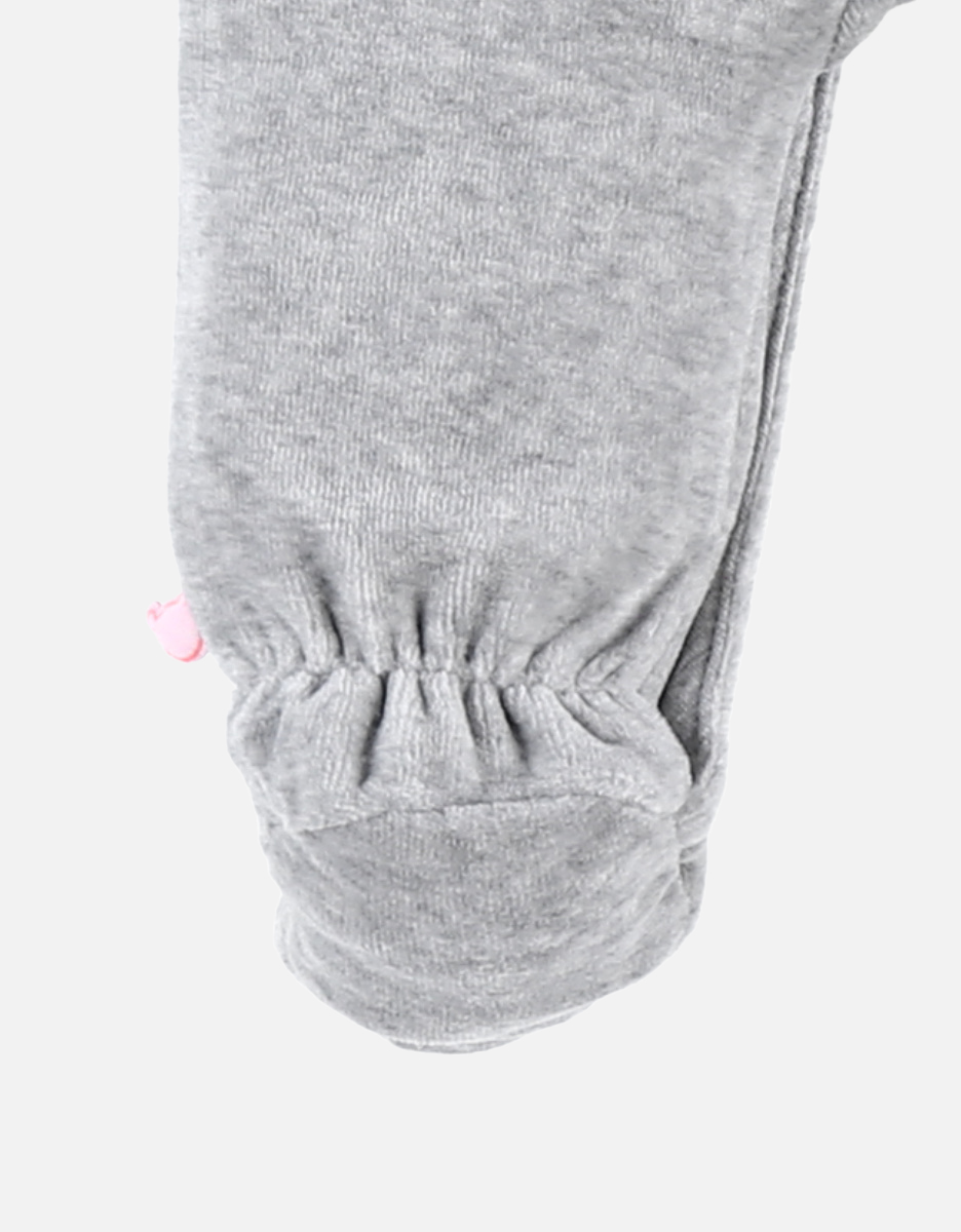 Pyjama 1-pièce Babou en velours, gris