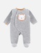 1-piece velvet Babou pyjamas, grey