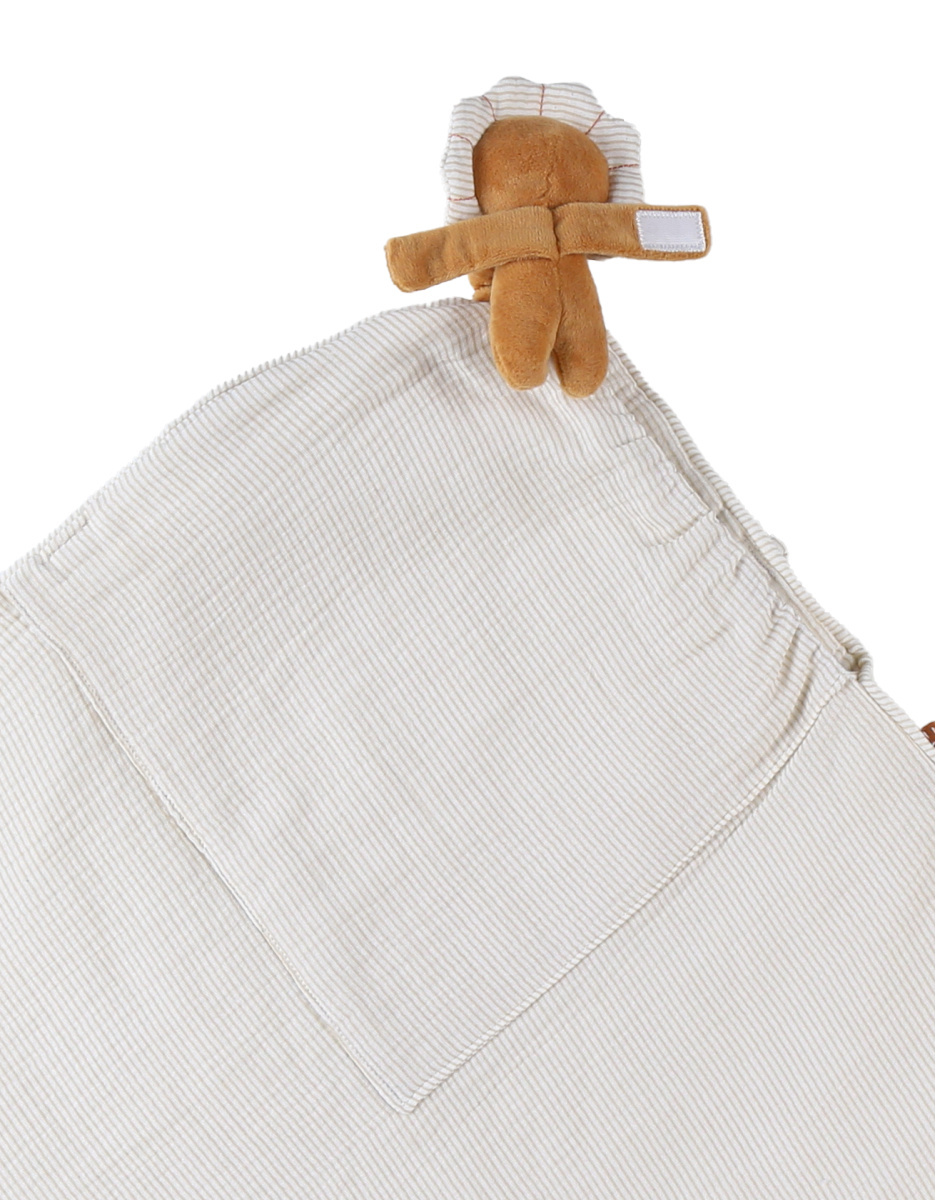Doudou XXL d'activités Babou en mousseline, écru