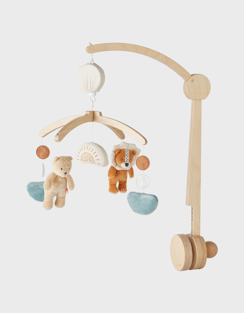 Houten Babou & Kendi muziekmobiel 