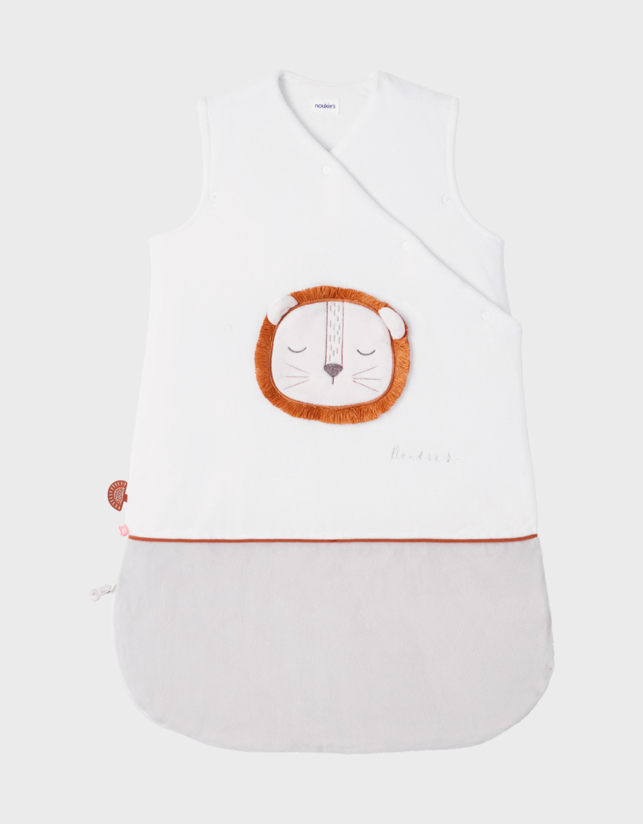 Veloudoux Babou 50 cm slaapzak, ecru/lichtgrijs