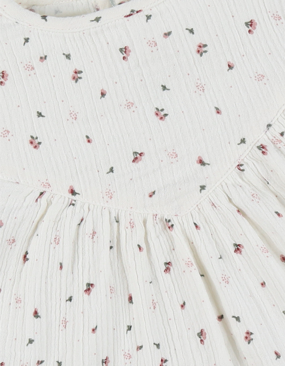 Lichte katoenen blouse met bloemenprint
