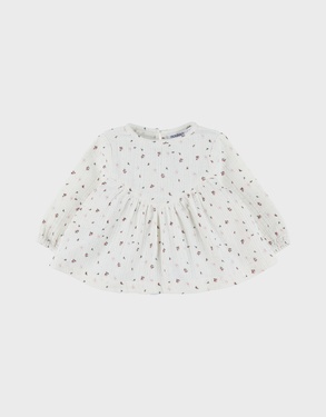 Lichte katoenen blouse met bloemenprint
