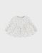 Blouse en coton blanc imprimé fleuri