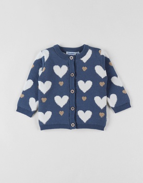 Knit cardigan, heart