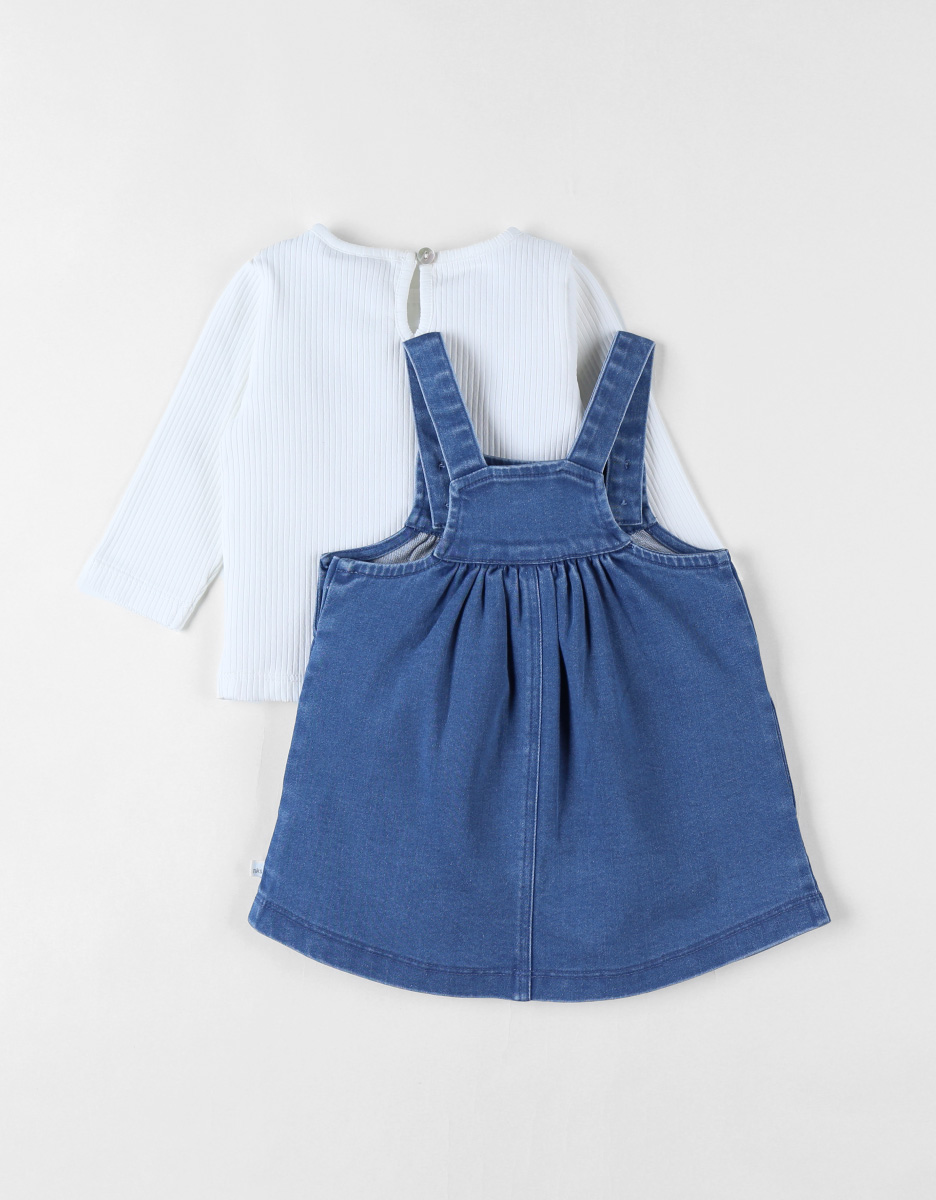 Set dungarees + t-shirt, denim